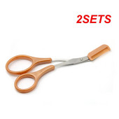 2SETS uzacu skūšanās nazis matiņu noņemšanas kopšana uzacu trimmeris uzacu veidošanas rīks grima rīki uzacu šķēres