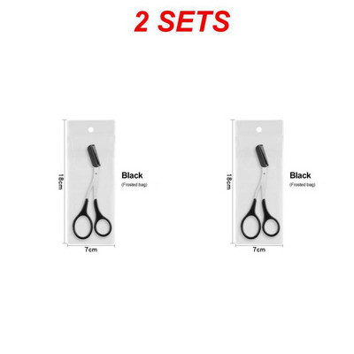 2SETS uzacu skūšanās nazis matiņu noņemšanas kopšana uzacu trimmeris uzacu veidošanas rīks grima rīki uzacu šķēres