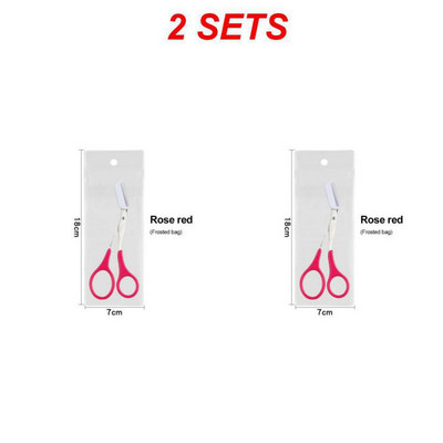 2SETS uzacu skūšanās nazis matiņu noņemšanas kopšana uzacu trimmeris uzacu veidošanas rīks grima rīki uzacu šķēres