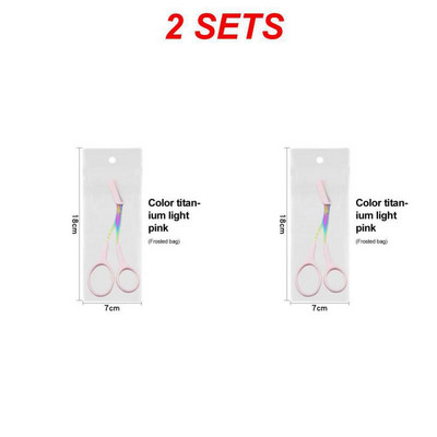 2SETS uzacu skūšanās nazis matiņu noņemšanas kopšana uzacu trimmeris uzacu veidošanas rīks grima rīki uzacu šķēres