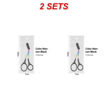 2SETS uzacu skūšanās nazis matiņu noņemšanas kopšana uzacu trimmeris uzacu veidošanas rīks grima rīki uzacu šķēres