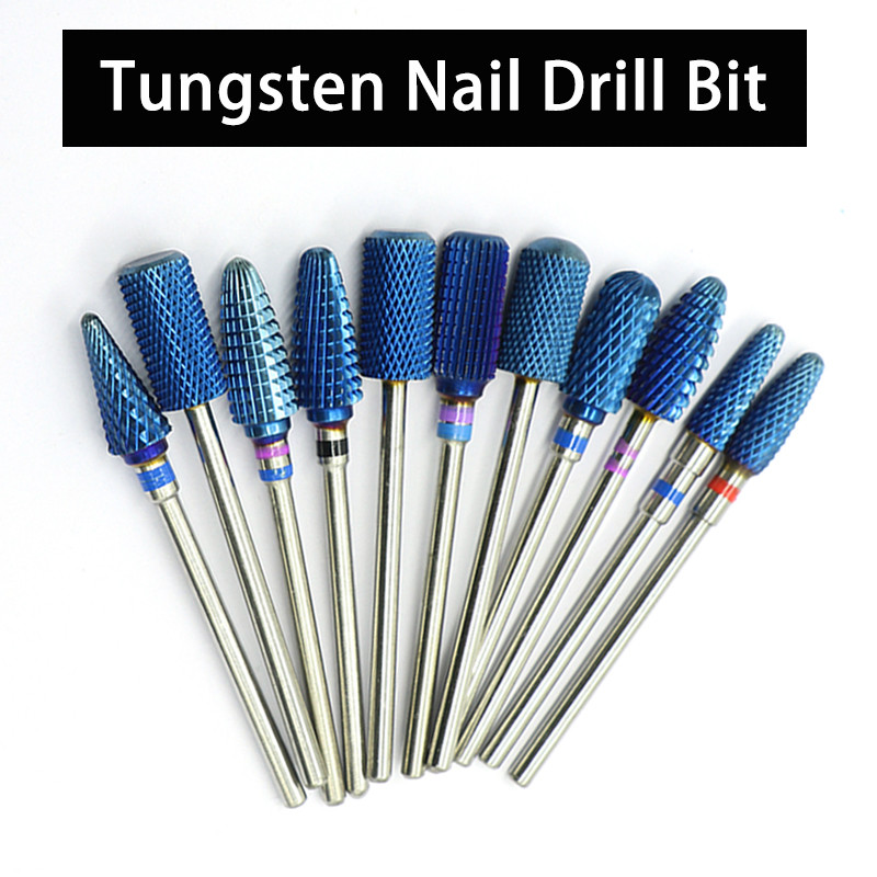 Jauns volframa tērauda nagu urbjmašīnas frēzes manikīram pedikīram nagu vīles Bufera nagu slīpēšanas aprīkojums piederumu rīki