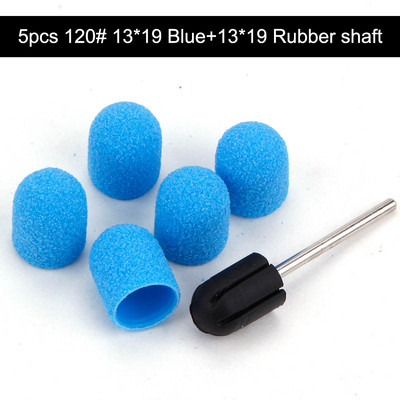 5gab 10*15/13*19 slīpēšanas vāciņi ar gumijas nagu mākslas slīpēšanas lentēm, bloku vāciņi, serdeņa želejas noņemšanas līdzeklis kutikulas urbjmašīnas piederumu rīks