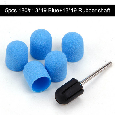5gab 10*15/13*19 slīpēšanas vāciņi ar gumijas nagu mākslas slīpēšanas lentēm, bloku vāciņi, serdeņa želejas noņemšanas līdzeklis kutikulas urbjmašīnas piederumu rīks