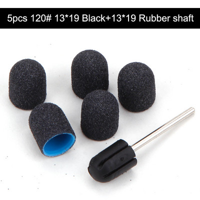 5gab 10*15/13*19 slīpēšanas vāciņi ar gumijas nagu mākslas slīpēšanas lentēm, bloku vāciņi, serdeņa želejas noņemšanas līdzeklis kutikulas urbjmašīnas piederumu rīks