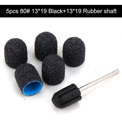 5gab 10*15/13*19 slīpēšanas vāciņi ar gumijas nagu mākslas slīpēšanas lentēm, bloku vāciņi, serdeņa želejas noņemšanas līdzeklis kutikulas urbjmašīnas piederumu rīks