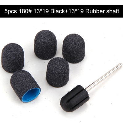 5gab 10*15/13*19 slīpēšanas vāciņi ar gumijas nagu mākslas slīpēšanas lentēm, bloku vāciņi, serdeņa želejas noņemšanas līdzeklis kutikulas urbjmašīnas piederumu rīks