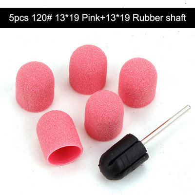 5gab 10*15/13*19 slīpēšanas vāciņi ar gumijas nagu mākslas slīpēšanas lentēm, bloku vāciņi, serdeņa želejas noņemšanas līdzeklis kutikulas urbjmašīnas piederumu rīks