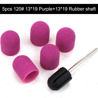 5gab 10*15/13*19 slīpēšanas vāciņi ar gumijas nagu mākslas slīpēšanas lentēm, bloku vāciņi, serdeņa želejas noņemšanas līdzeklis kutikulas urbjmašīnas piederumu rīks