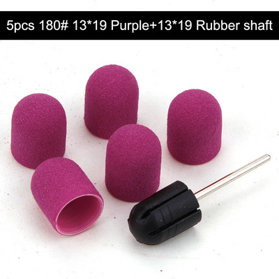 5gab 10*15/13*19 slīpēšanas vāciņi ar gumijas nagu mākslas slīpēšanas lentēm, bloku vāciņi, serdeņa želejas noņemšanas līdzeklis kutikulas urbjmašīnas piederumu rīks