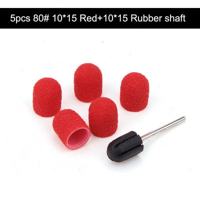 5gab 10*15/13*19 slīpēšanas vāciņi ar gumijas nagu mākslas slīpēšanas lentēm, bloku vāciņi, serdeņa želejas noņemšanas līdzeklis kutikulas urbjmašīnas piederumu rīks