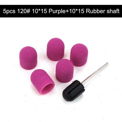 5gab 10*15/13*19 slīpēšanas vāciņi ar gumijas nagu mākslas slīpēšanas lentēm, bloku vāciņi, serdeņa želejas noņemšanas līdzeklis kutikulas urbjmašīnas piederumu rīks