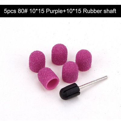 5gab 10*15/13*19 slīpēšanas vāciņi ar gumijas nagu mākslas slīpēšanas lentēm, bloku vāciņi, serdeņa želejas noņemšanas līdzeklis kutikulas urbjmašīnas piederumu rīks