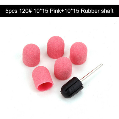5gab 10*15/13*19 slīpēšanas vāciņi ar gumijas nagu mākslas slīpēšanas lentēm, bloku vāciņi, serdeņa želejas noņemšanas līdzeklis kutikulas urbjmašīnas piederumu rīks