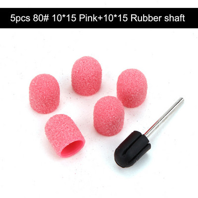 5gab 10*15/13*19 slīpēšanas vāciņi ar gumijas nagu mākslas slīpēšanas lentēm, bloku vāciņi, serdeņa želejas noņemšanas līdzeklis kutikulas urbjmašīnas piederumu rīks