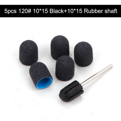 5gab 10*15/13*19 slīpēšanas vāciņi ar gumijas nagu mākslas slīpēšanas lentēm, bloku vāciņi, serdeņa želejas noņemšanas līdzeklis kutikulas urbjmašīnas piederumu rīks
