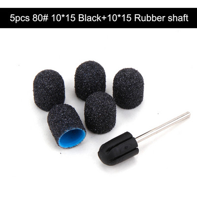 5gab 10*15/13*19 slīpēšanas vāciņi ar gumijas nagu mākslas slīpēšanas lentēm, bloku vāciņi, serdeņa želejas noņemšanas līdzeklis kutikulas urbjmašīnas piederumu rīks