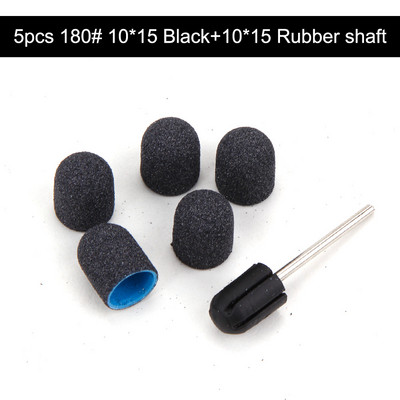5gab 10*15/13*19 slīpēšanas vāciņi ar gumijas nagu mākslas slīpēšanas lentēm, bloku vāciņi, serdeņa želejas noņemšanas līdzeklis kutikulas urbjmašīnas piederumu rīks