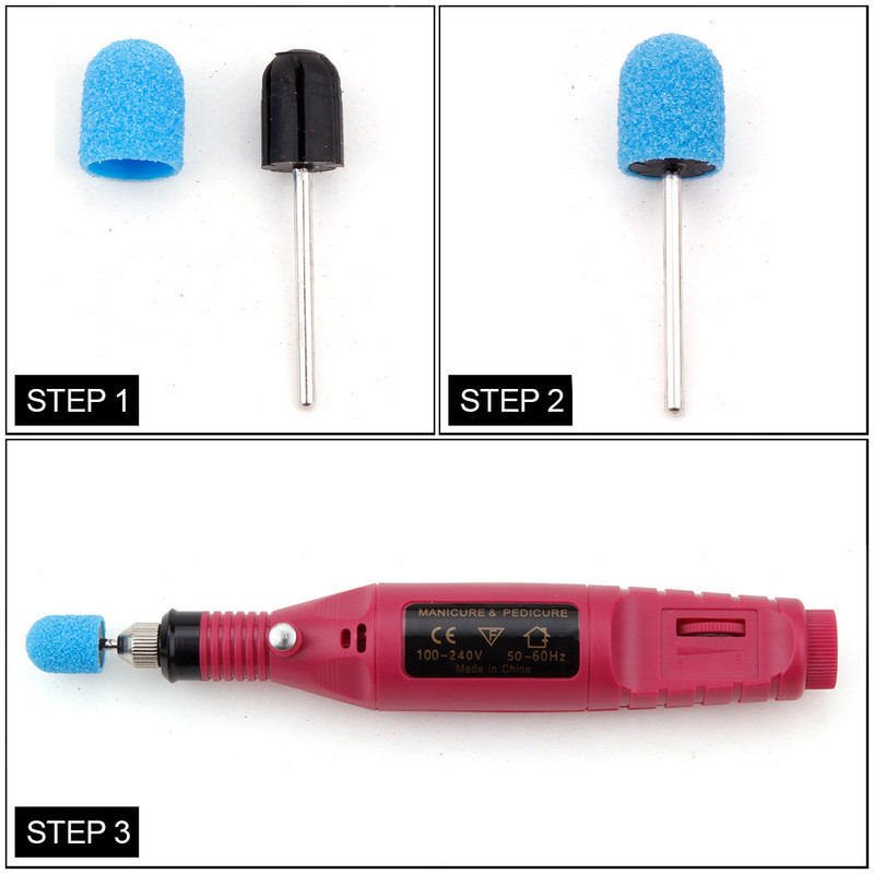 5gab 10*15/13*19 slīpēšanas vāciņi ar gumijas nagu mākslas slīpēšanas lentēm, bloku vāciņi, serdeņa želejas noņemšanas līdzeklis kutikulas urbjmašīnas piederumu rīks