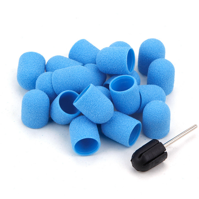 5gab 10*15/13*19 slīpēšanas vāciņi ar gumijas nagu mākslas slīpēšanas lentēm, bloku vāciņi, serdeņa želejas noņemšanas līdzeklis kutikulas urbjmašīnas piederumu rīks