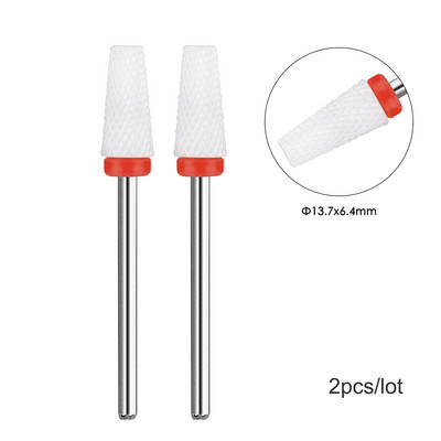 2 kom/lot Bitovi za nokte za manikuru za električnu bušilicu Dijamantna glodalica za manikuru Pedikura Rezač zanoktica Dodaci za nokte