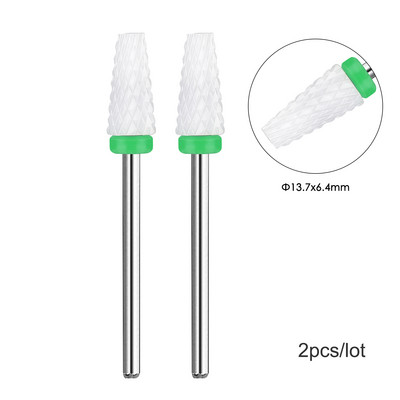 2 kom/lot Bitovi za nokte za manikuru za električnu bušilicu Dijamantna glodalica za manikuru Pedikura Rezač zanoktica Dodaci za nokte