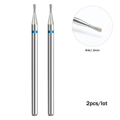 2 kom/lot Bitovi za nokte za manikuru za električnu bušilicu Dijamantna glodalica za manikuru Pedikura Rezač zanoktica Dodaci za nokte