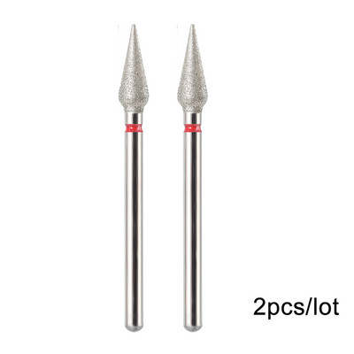 2 kom/lot Bitovi za nokte za manikuru za električnu bušilicu Dijamantna glodalica za manikuru Pedikura Rezač zanoktica Dodaci za nokte