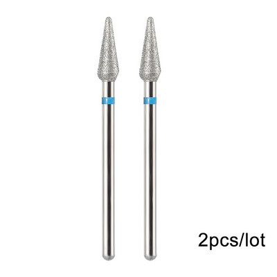 2 kom/lot Bitovi za nokte za manikuru za električnu bušilicu Dijamantna glodalica za manikuru Pedikura Rezač zanoktica Dodaci za nokte