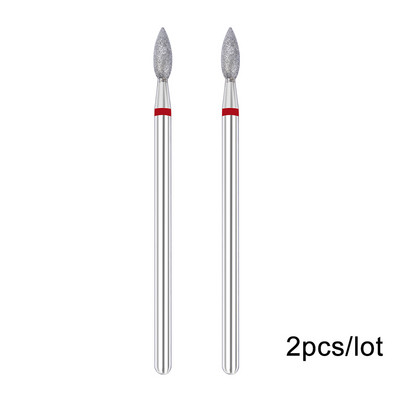 2 kom/lot Bitovi za nokte za manikuru za električnu bušilicu Dijamantna glodalica za manikuru Pedikura Rezač zanoktica Dodaci za nokte