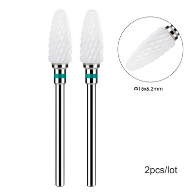 2 kom/lot Bitovi za nokte za manikuru za električnu bušilicu Dijamantna glodalica za manikuru Pedikura Rezač zanoktica Dodaci za nokte
