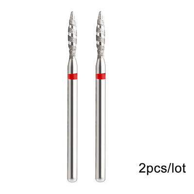 2 kom/lot Bitovi za nokte za manikuru za električnu bušilicu Dijamantna glodalica za manikuru Pedikura Rezač zanoktica Dodaci za nokte
