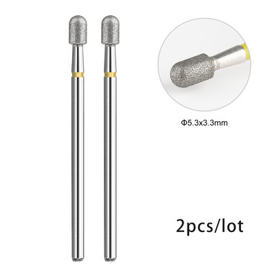 2 kom/lot Bitovi za nokte za manikuru za električnu bušilicu Dijamantna glodalica za manikuru Pedikura Rezač zanoktica Dodaci za nokte
