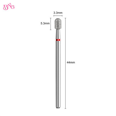 Bušilice za nokte 2 KOM Dijamantna svrdla za nokte Plamena svrdla za manikuru za zanoktice Odstranjivač mrtve kože Alati za glodanje