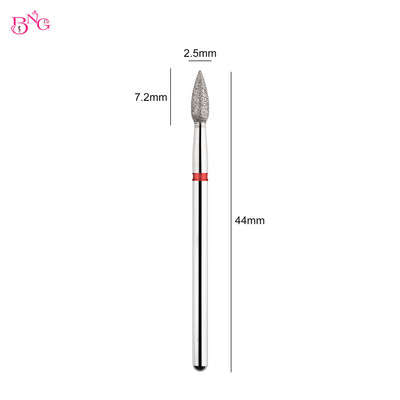 Bušilice za nokte 2 KOM Dijamantna svrdla za nokte Plamena svrdla za manikuru za zanoktice Odstranjivač mrtve kože Alati za glodanje