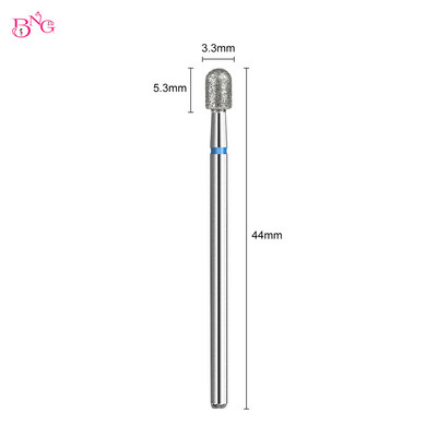 Bušilice za nokte 2 KOM Dijamantna svrdla za nokte Plamena svrdla za manikuru za zanoktice Odstranjivač mrtve kože Alati za glodanje