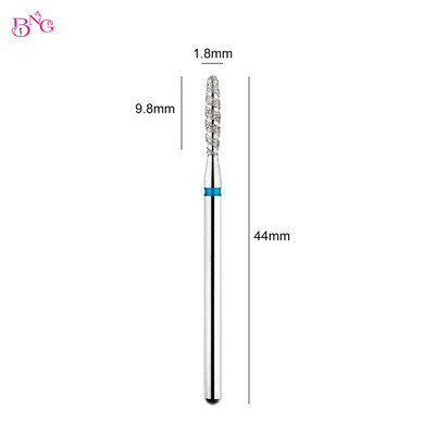 Bušilice za nokte 2 KOM Dijamantna svrdla za nokte Plamena svrdla za manikuru za zanoktice Odstranjivač mrtve kože Alati za glodanje