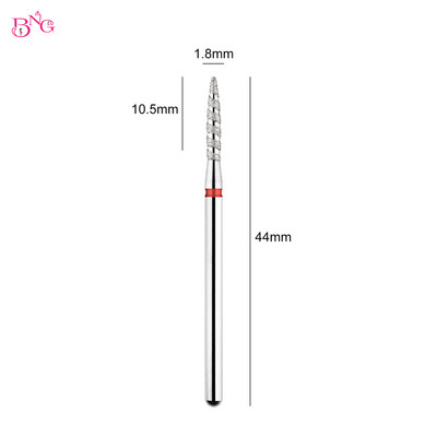 Bušilice za nokte 2 KOM Dijamantna svrdla za nokte Plamena svrdla za manikuru za zanoktice Odstranjivač mrtve kože Alati za glodanje