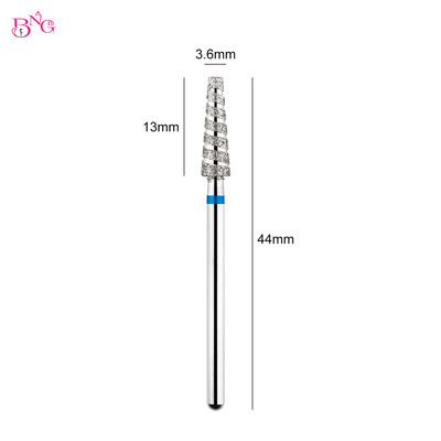 Bušilice za nokte 2 KOM Dijamantna svrdla za nokte Plamena svrdla za manikuru za zanoktice Odstranjivač mrtve kože Alati za glodanje