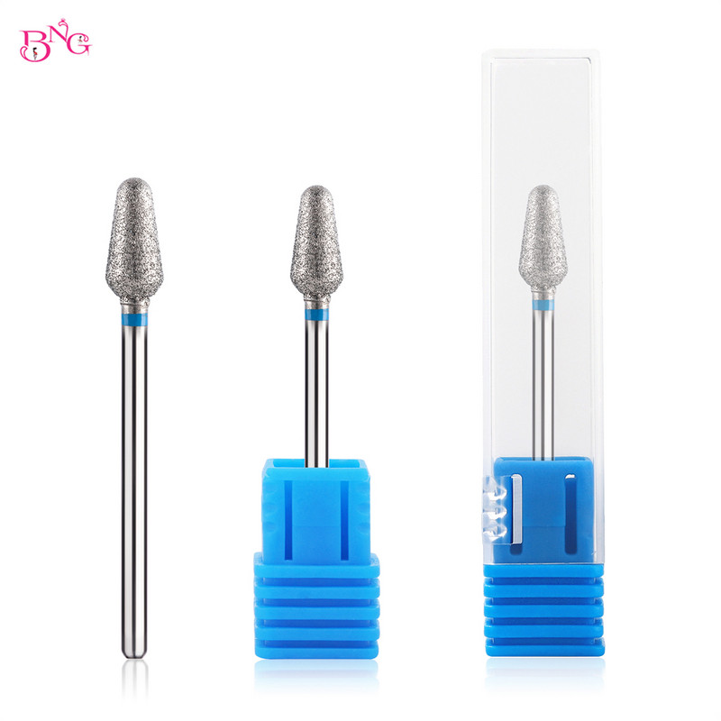 Bušilice za nokte 2 KOM Dijamantna svrdla za nokte Plamena svrdla za manikuru za zanoktice Odstranjivač mrtve kože Alati za glodanje