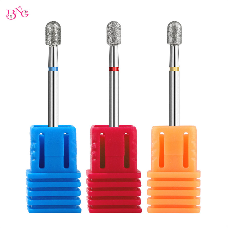 Bušilice za nokte 2 KOM Dijamantna svrdla za nokte Plamena svrdla za manikuru za zanoktice Odstranjivač mrtve kože Alati za glodanje