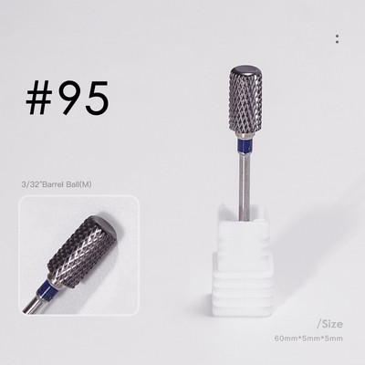 3/32 collu volframa karbīda nagu urbji akrila gēla nagiem kutikulas griezēji manikīrs pedikīrs Embout Ponceuse Ongle