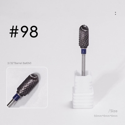 3/32 collu volframa karbīda nagu urbji akrila gēla nagiem kutikulas griezēji manikīrs pedikīrs Embout Ponceuse Ongle
