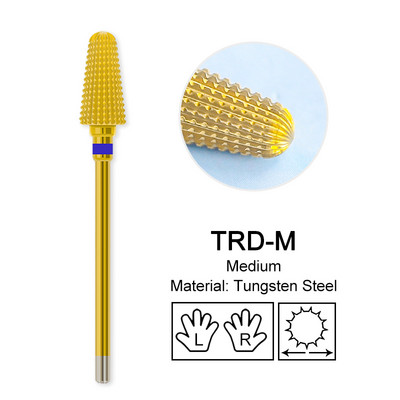 5 vienā volframa karbīda nagu urbjmašīnas divu rotāciju vulkāna tornado frēzēšanas griezējs nagu pulēšanas želeja noņemšanas manikīra instrumenti