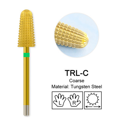 5 vienā volframa karbīda nagu urbjmašīnas divu rotāciju vulkāna tornado frēzēšanas griezējs nagu pulēšanas želeja noņemšanas manikīra instrumenti