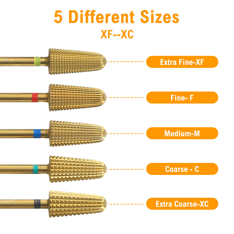 5 vienā volframa karbīda nagu urbjmašīnas divu rotāciju vulkāna tornado frēzēšanas griezējs nagu pulēšanas želeja noņemšanas manikīra instrumenti