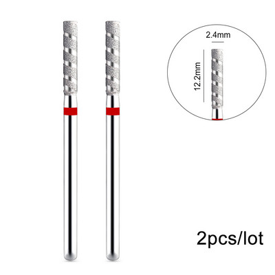 2 kom/lot Tornado plamena dijamantna svrdla za nokte za rusku manikuru 3/32" svrdla za nokte zanoktice Rezači Rotacijski alat za bušenje