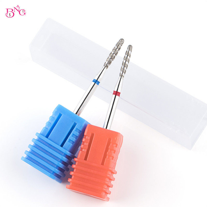 2 kom/lot Tornado plamena dijamantna svrdla za nokte za rusku manikuru 3/32" svrdla za nokte zanoktice Rezači Rotacijski alat za bušenje