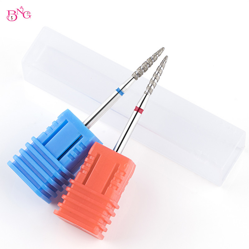 2 kom/lot Tornado plamena dijamantna svrdla za nokte za rusku manikuru 3/32" svrdla za nokte zanoktice Rezači Rotacijski alat za bušenje