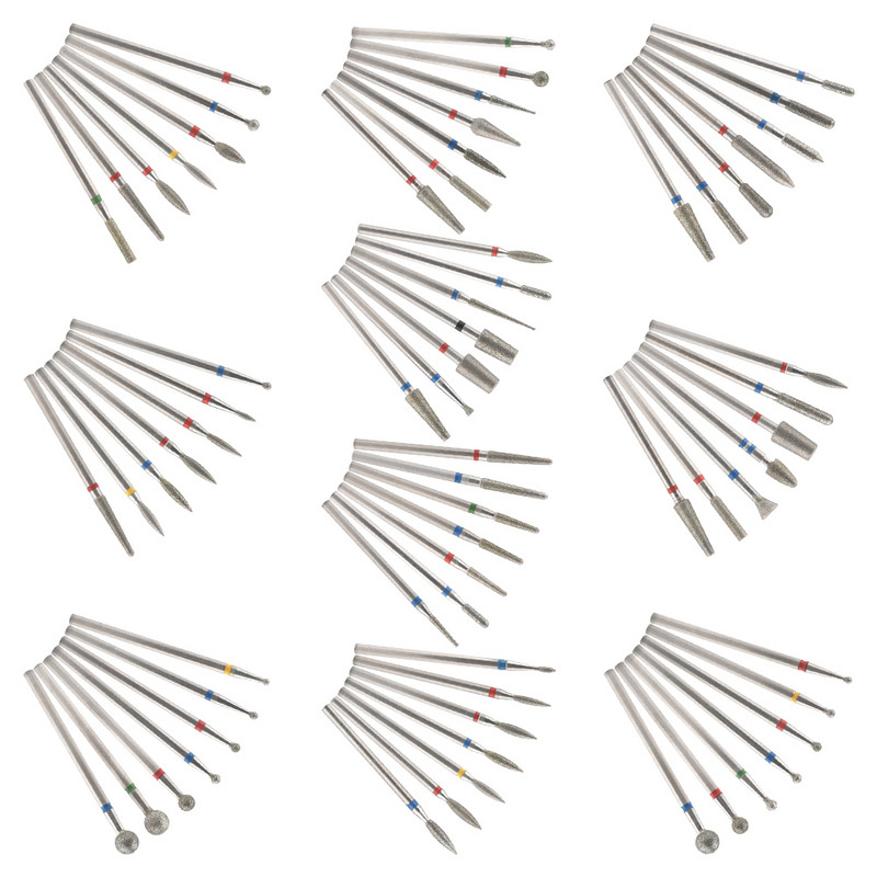 7gab nagu urbjmašīnas dimanta uzgaļi elektriskā manikīra pedikīra mašīnai frēzēšanas griezēja nagu vīles noņemšanas želejas lakas piederumi